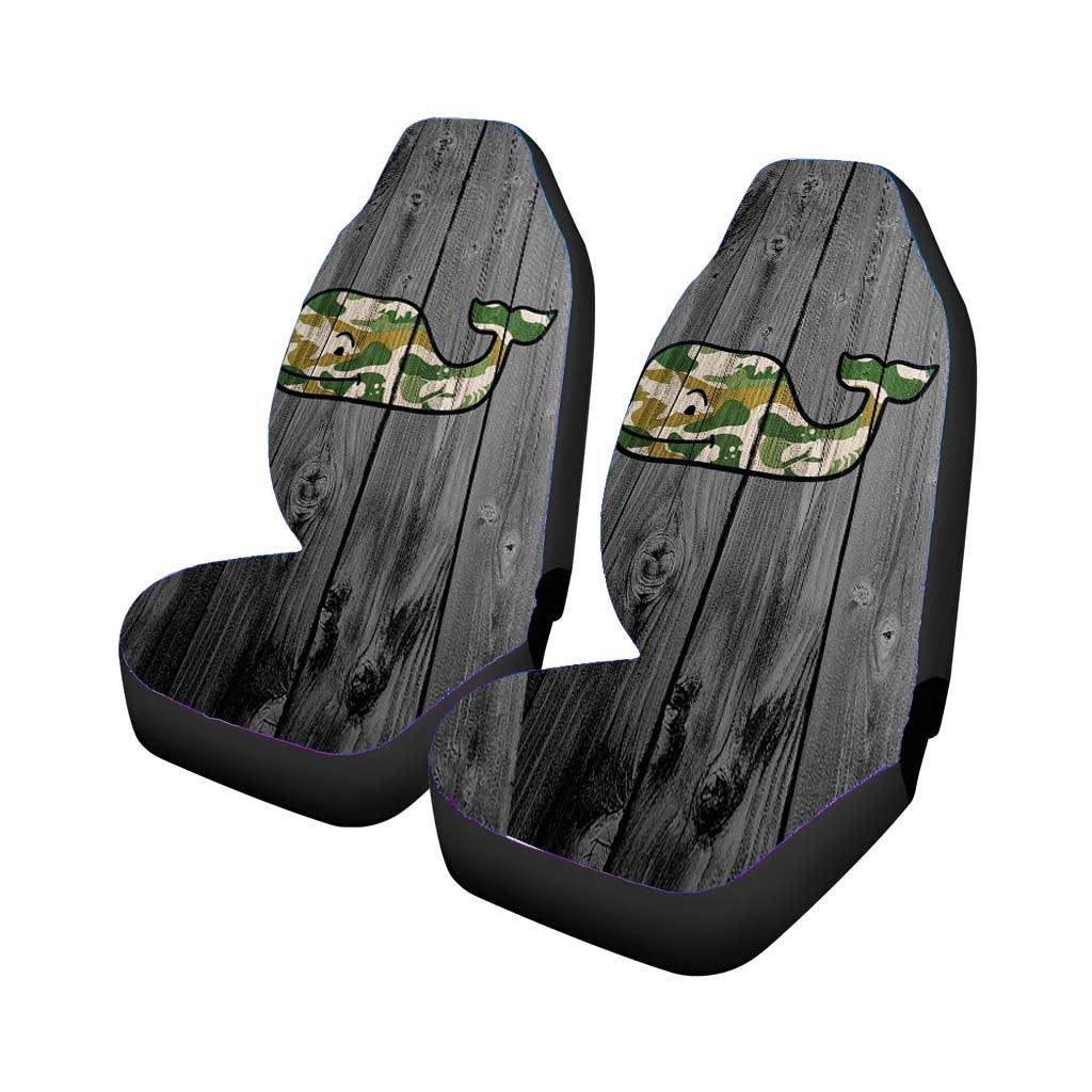 Vineyard Vines Camo Logo Dark Wood Wallpaper car Seat Covers