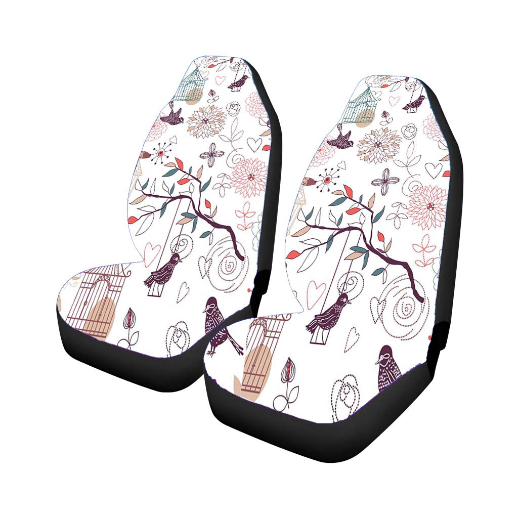Vintage Birds Patterns car Seat Covers