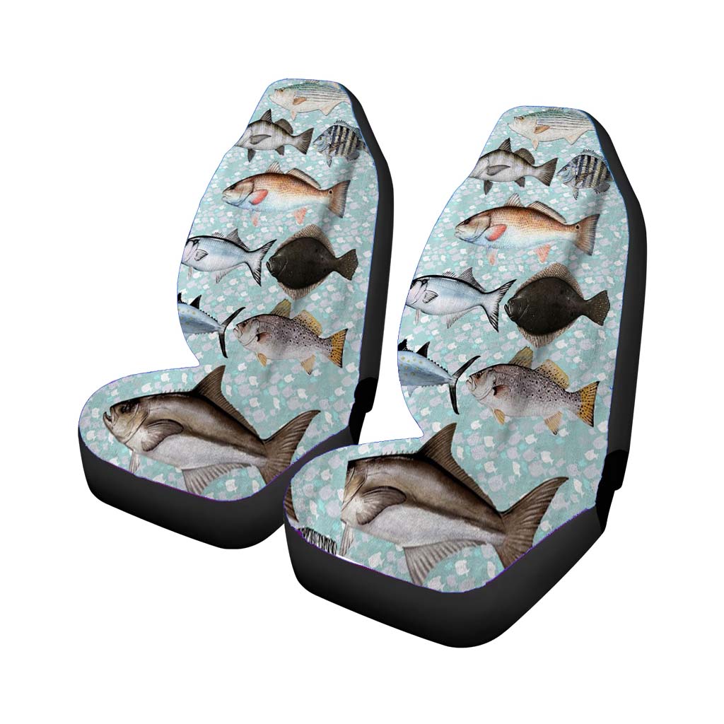 Vintage Saltwater Gamefish car Seat Covers