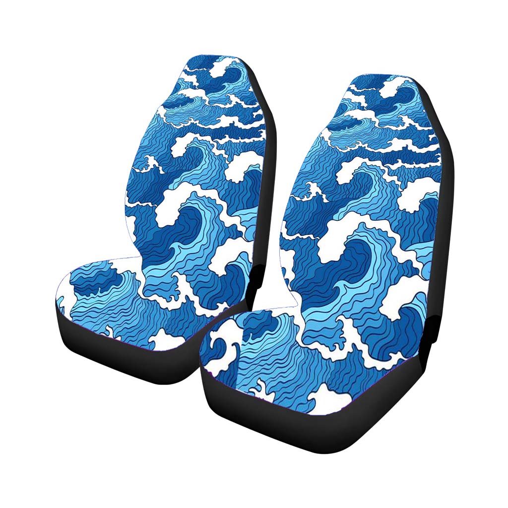 Waves Of Japan Pattern car Seat Covers
