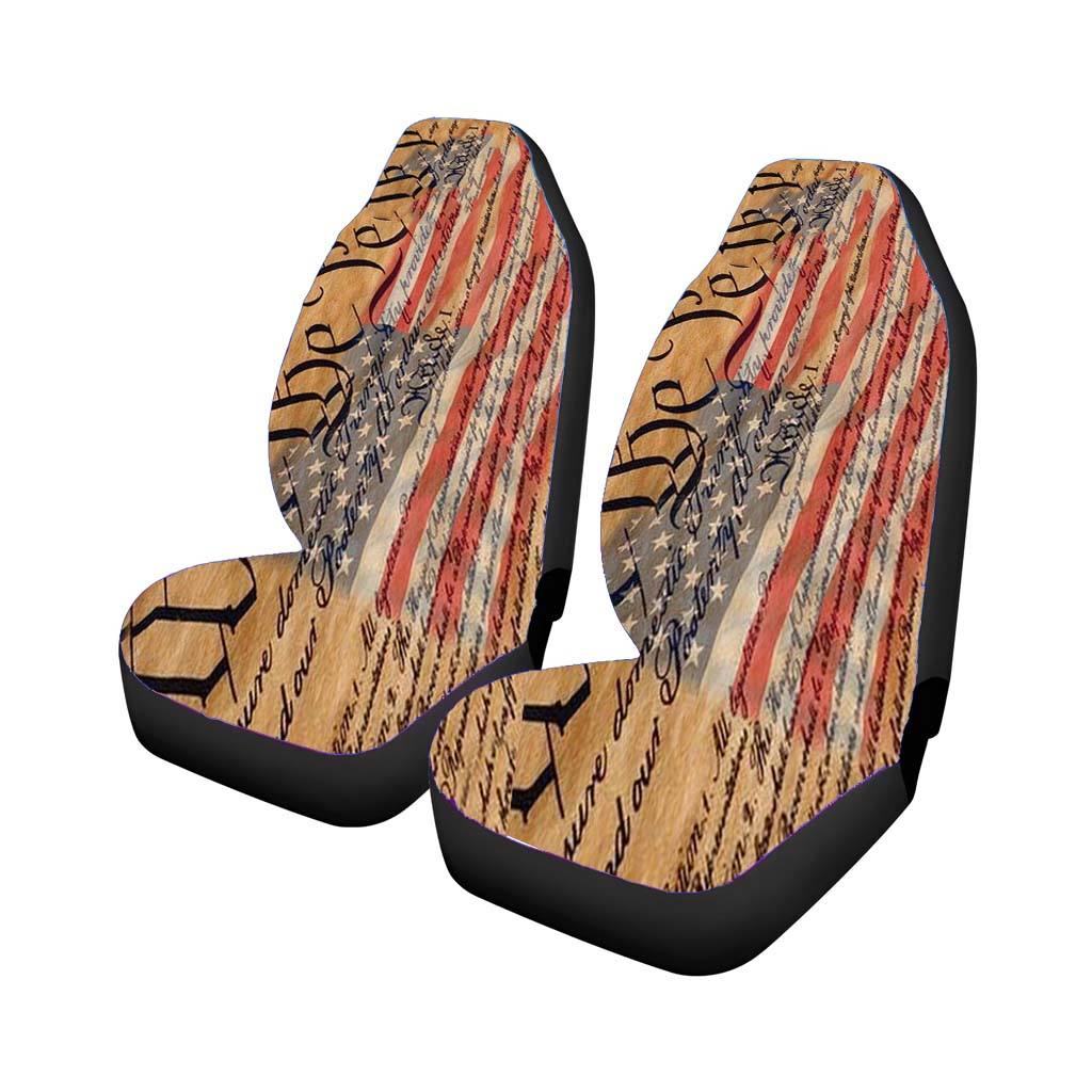 We The People Quote car Seat Covers