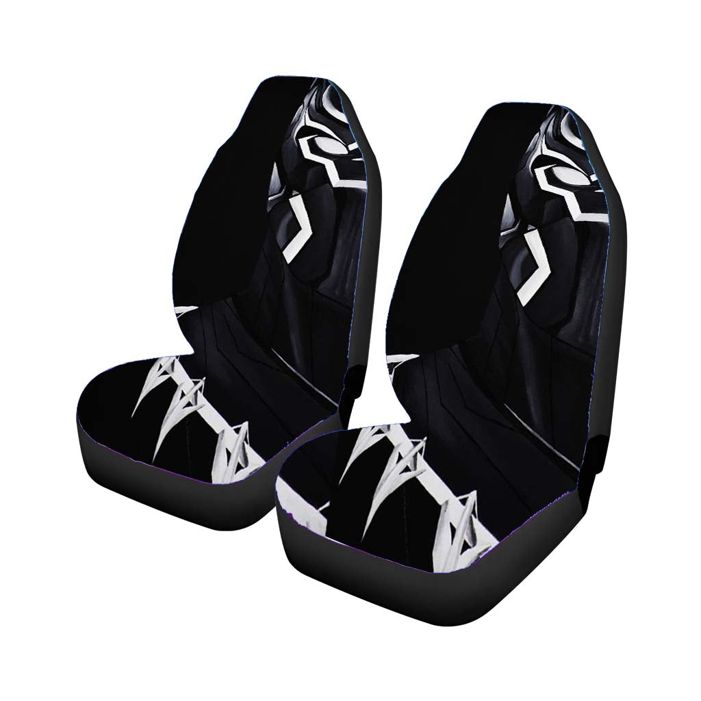 White Black Art Black Panther car Seat Covers