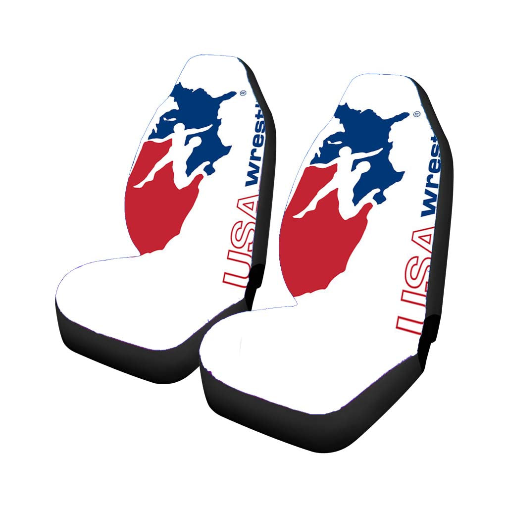 Wrestling Pattern Hard Uasw Logo car Seat Covers
