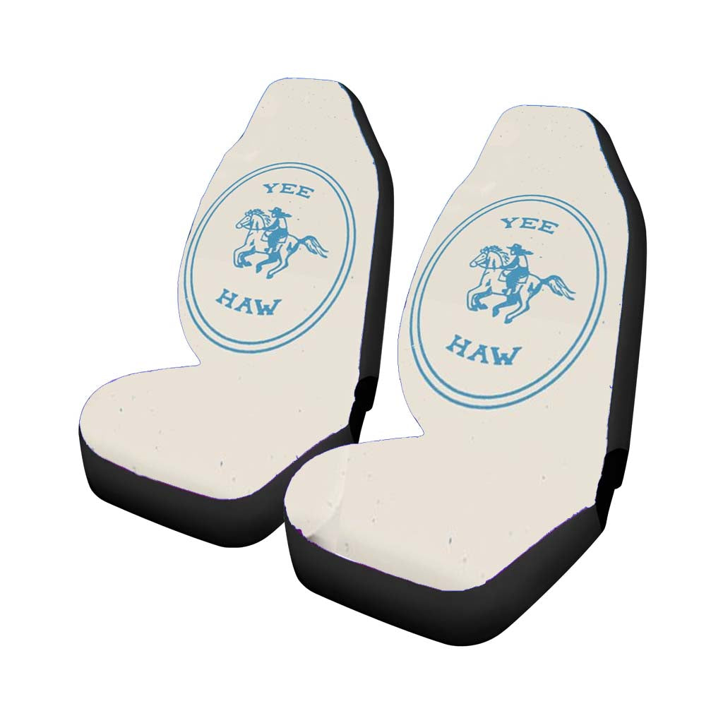 Yee Haw In Blue car Seat Covers