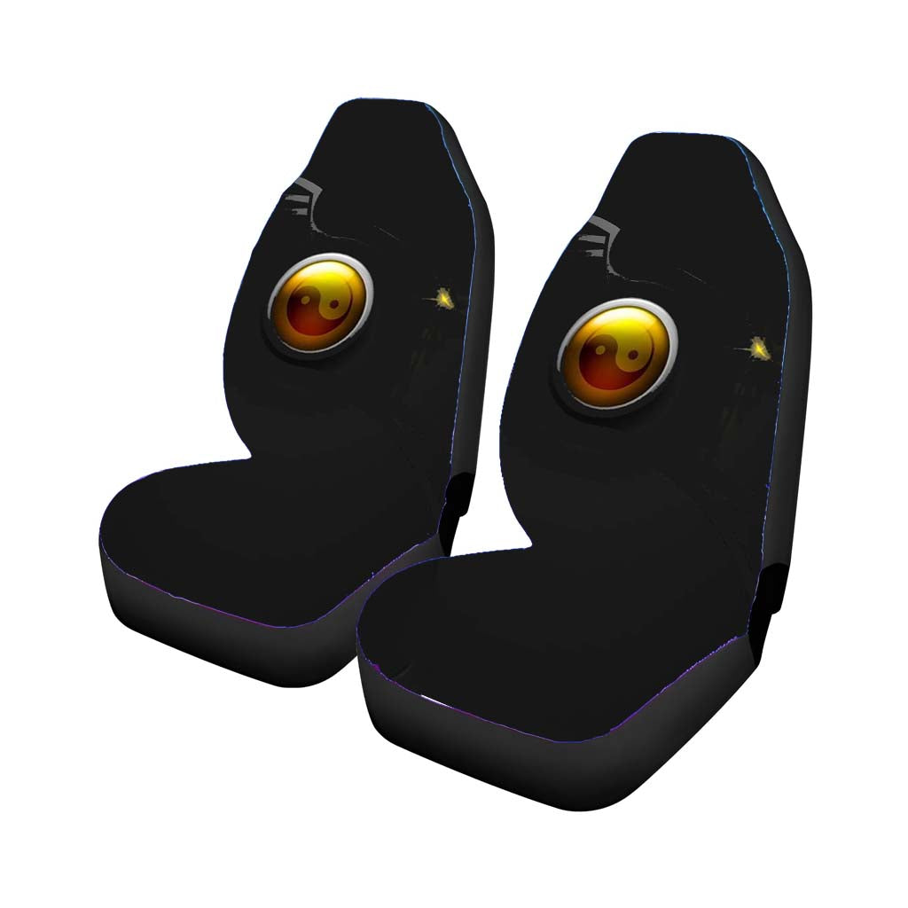 Yin Yang Dragon Greyscale car Seat Covers