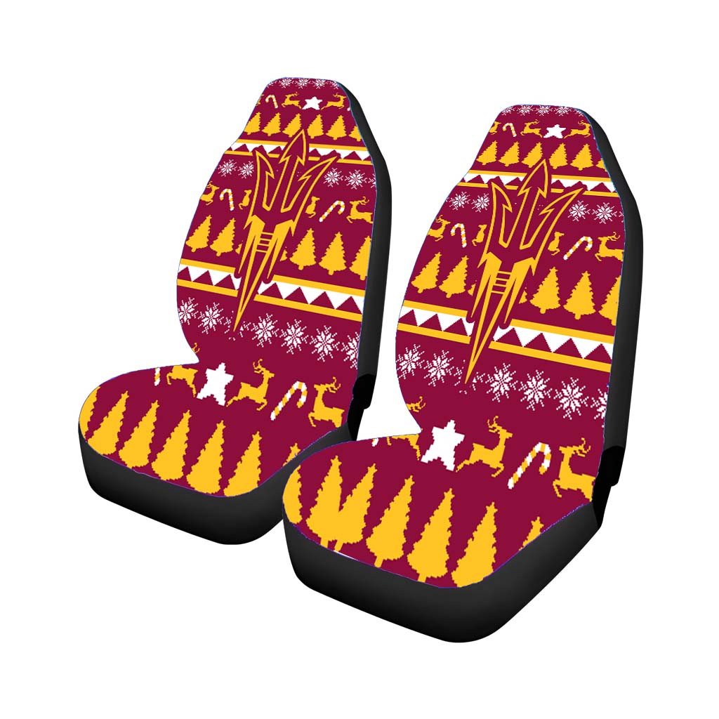 arizona state university christmas sweater Car Seat Covers