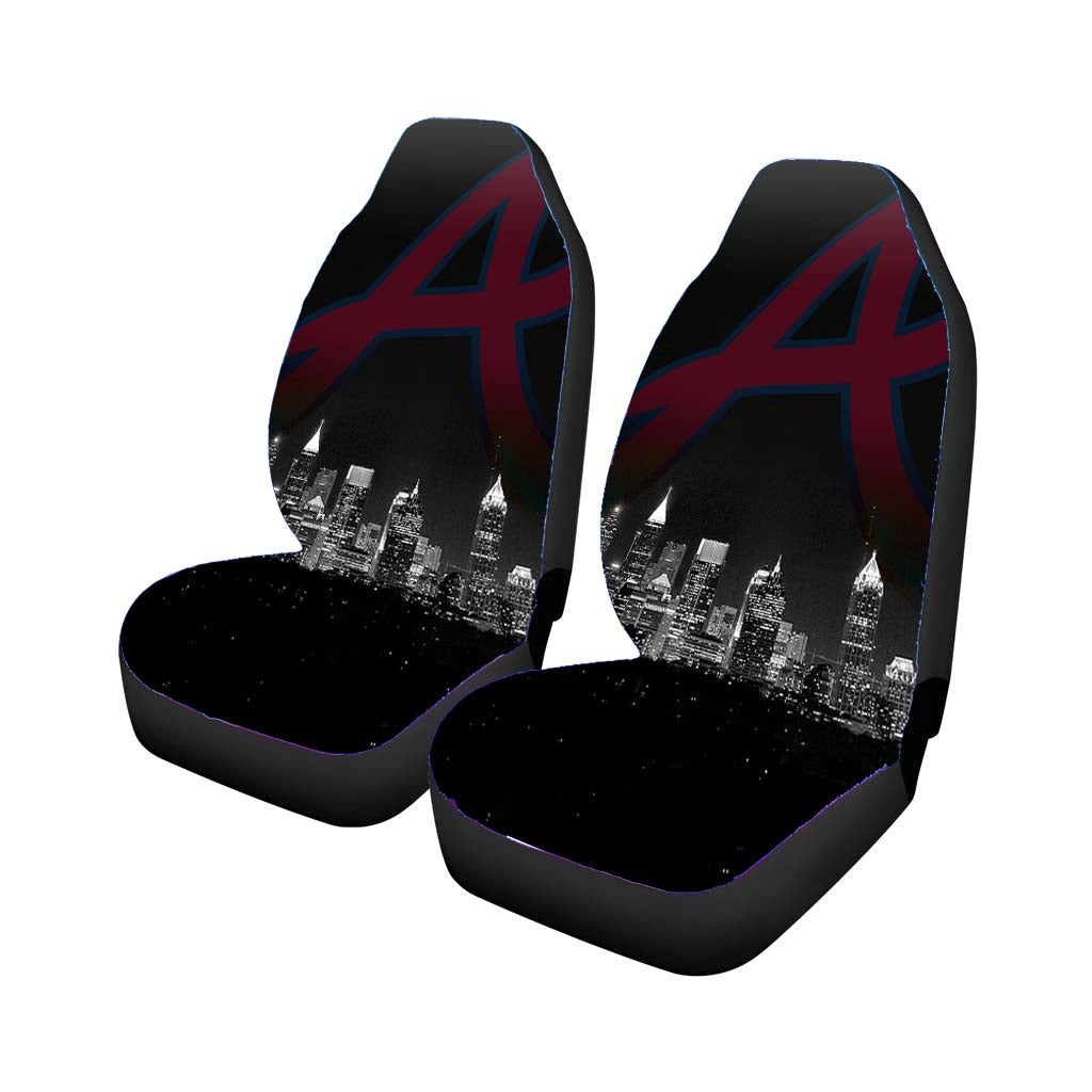 atlanta braves night city Car Seat Covers