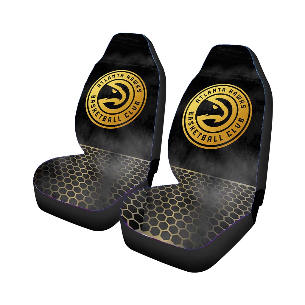 atlanta hawks basketball club gold logo Car Seat Covers