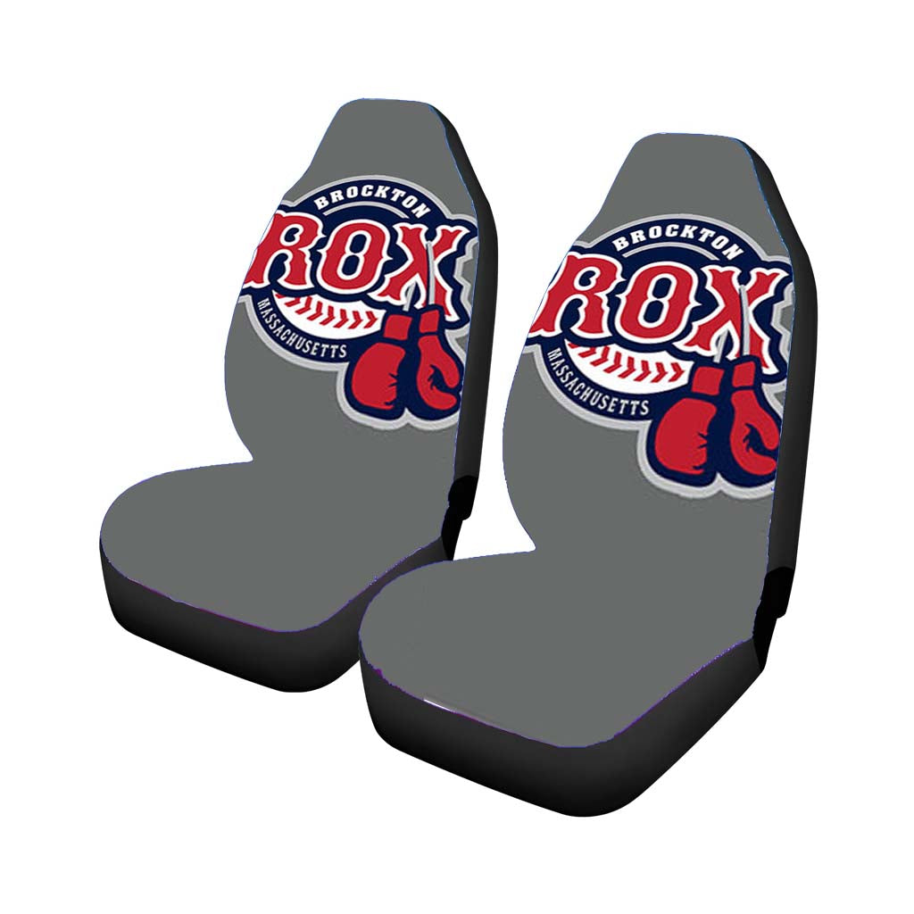 brocton rox baseball logo gray Car Seat Covers