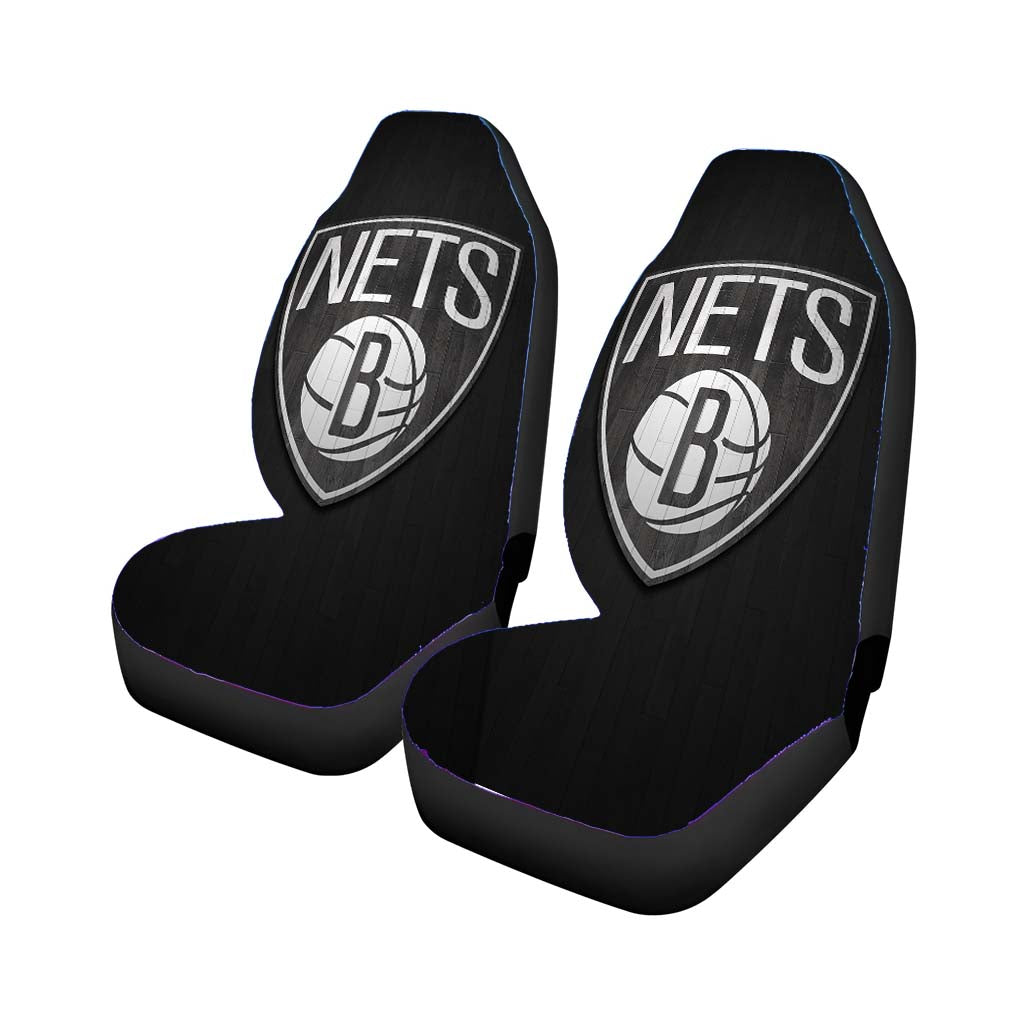 brooklyn nets wood logo Car Seat Covers