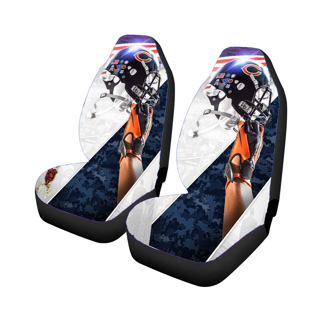 chicago bears helmet logo Car Seat Covers