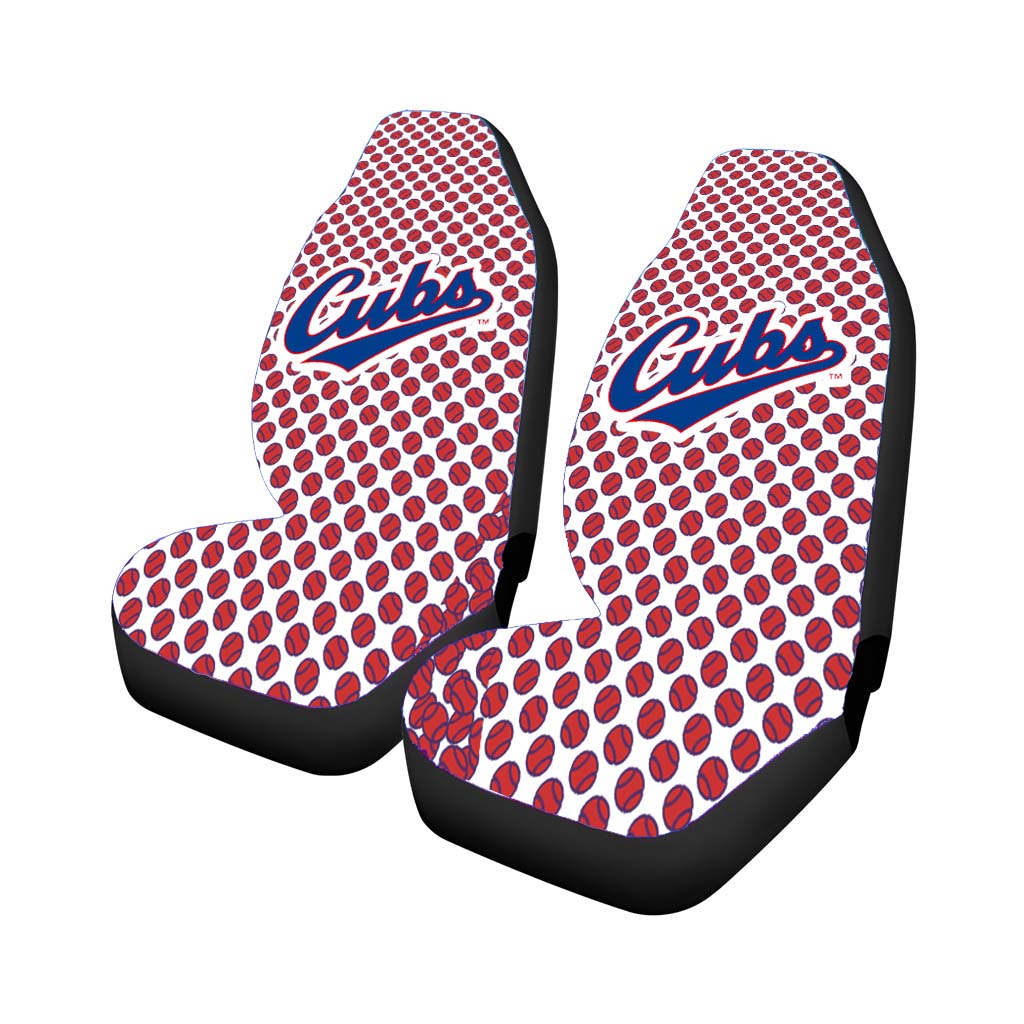 chicago cubs baseball polka dot Car Seat Covers