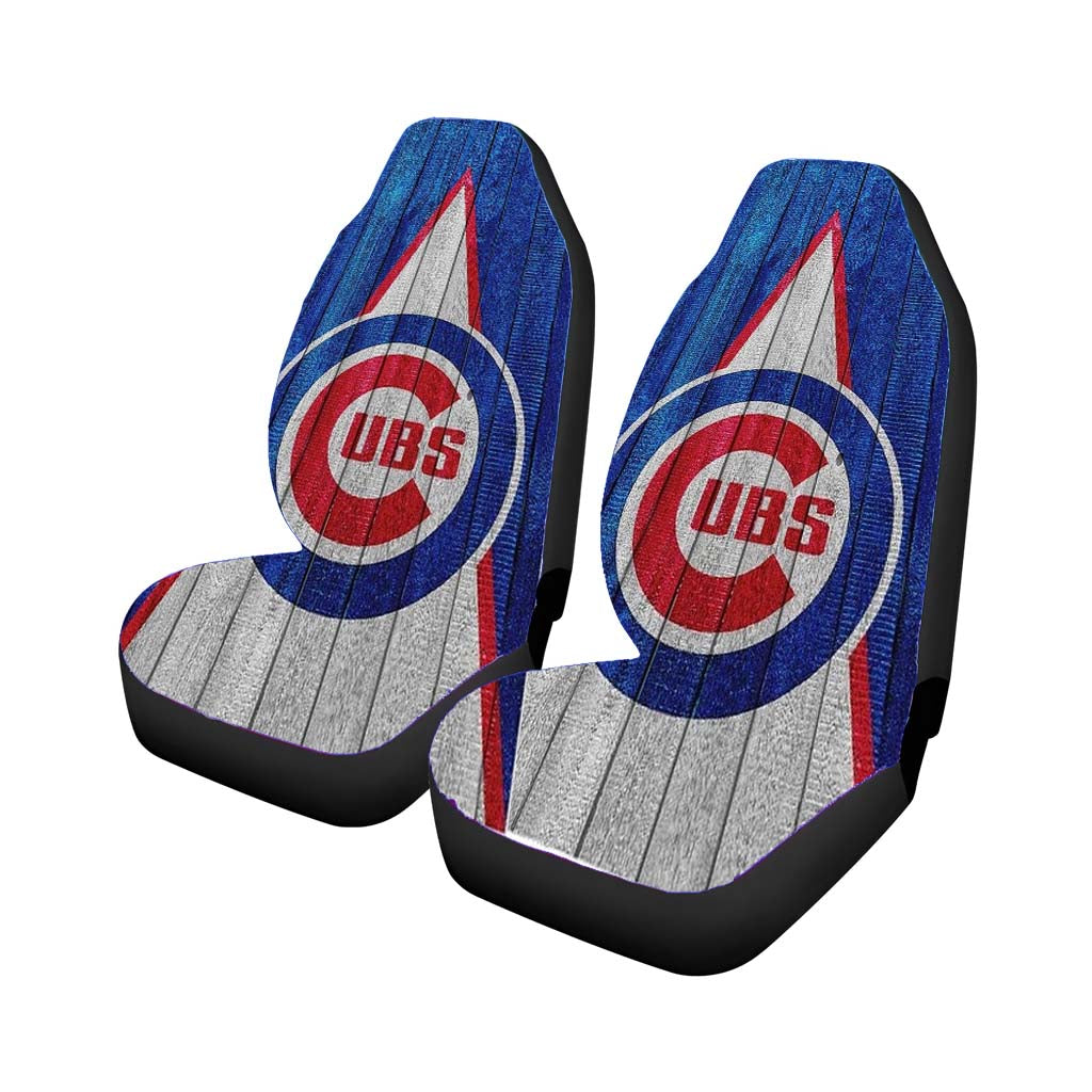 chicago cubs in wood back Car Seat Covers