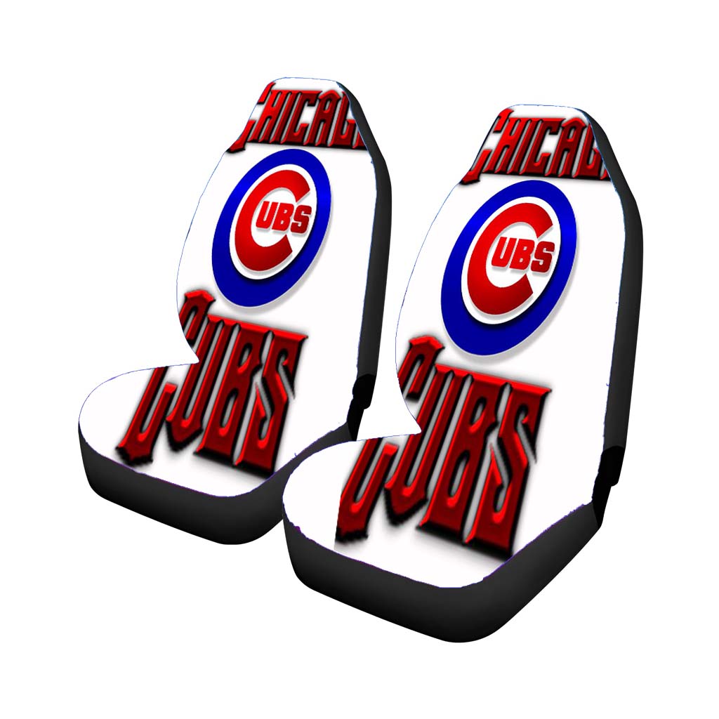 chicago cubs red text Car Seat Covers