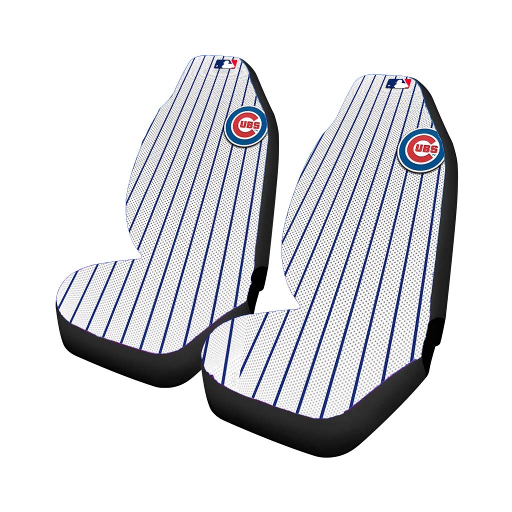 chicago cubs stripe ba Car Seat Covers