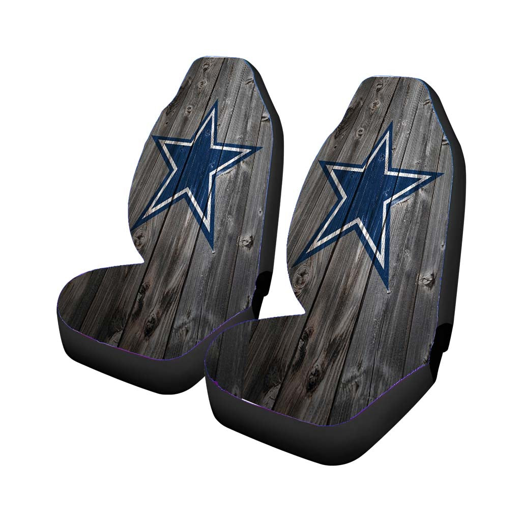dallas cowboys star nfl logo dark wood wallpaper Car Seat Covers