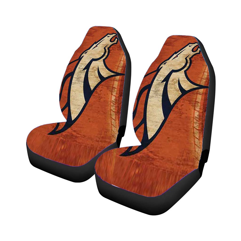 denver broncos cracked bkg Car Seat Covers