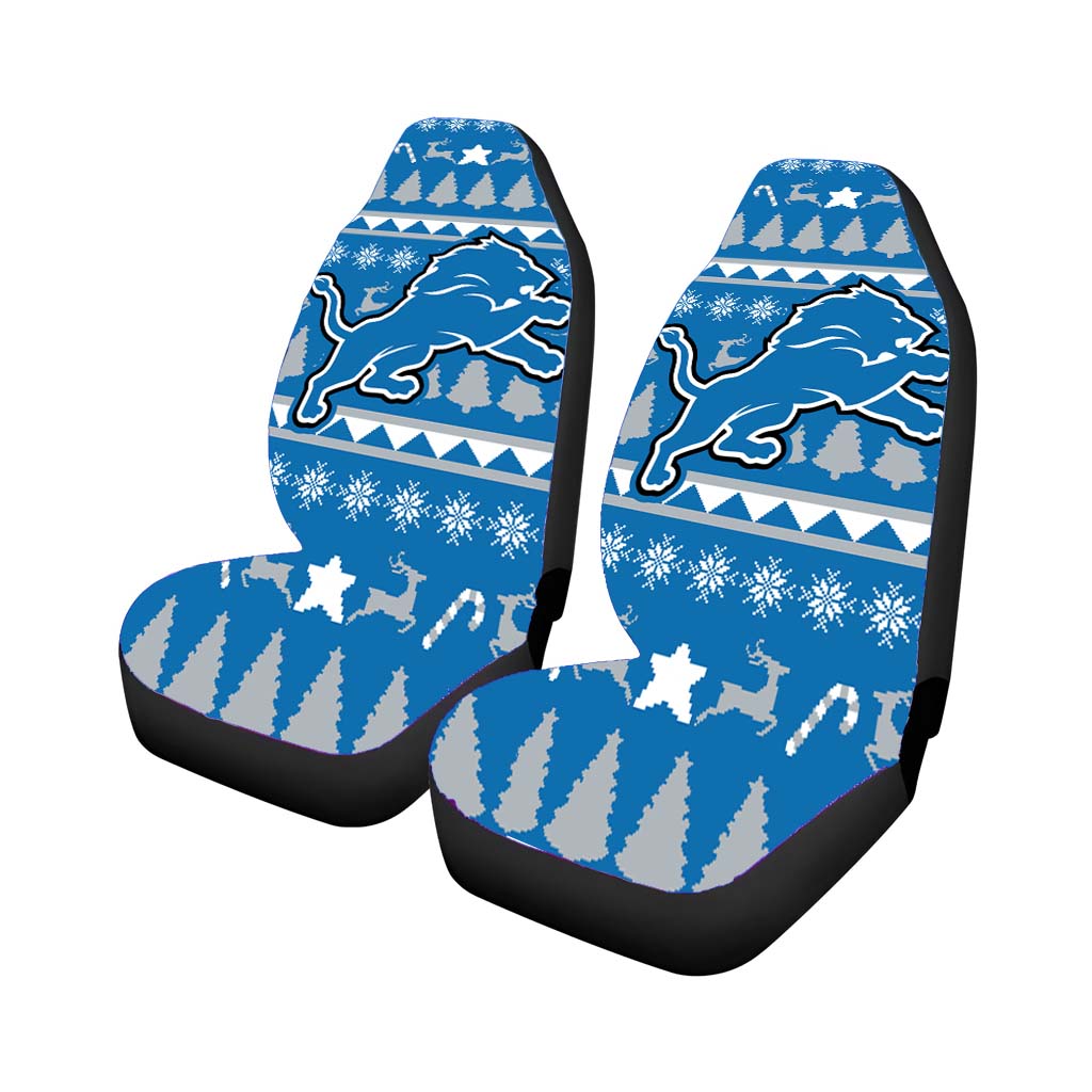 detroit lions christmas sweater Car Seat Covers