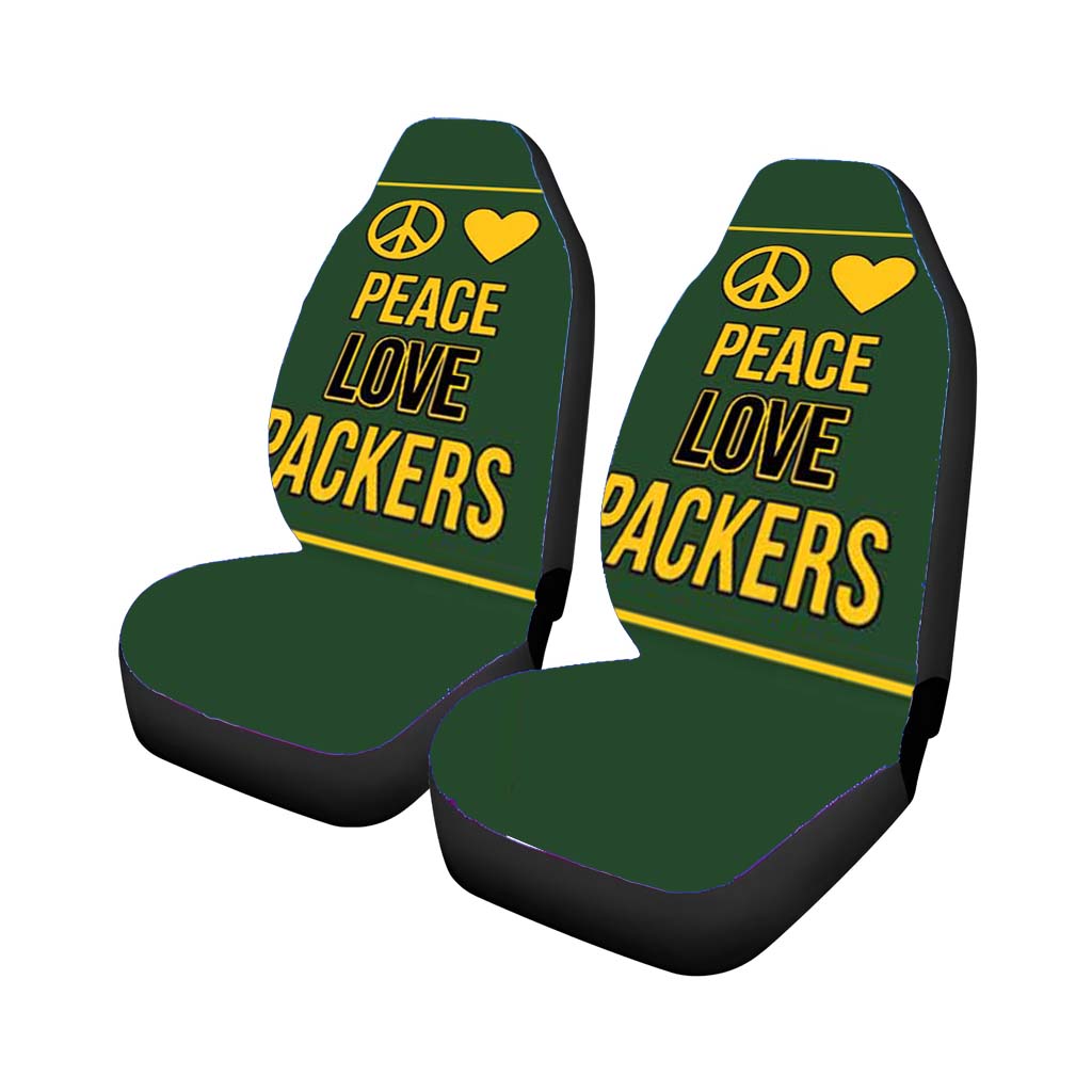 green bay packers peace love Car Seat Covers