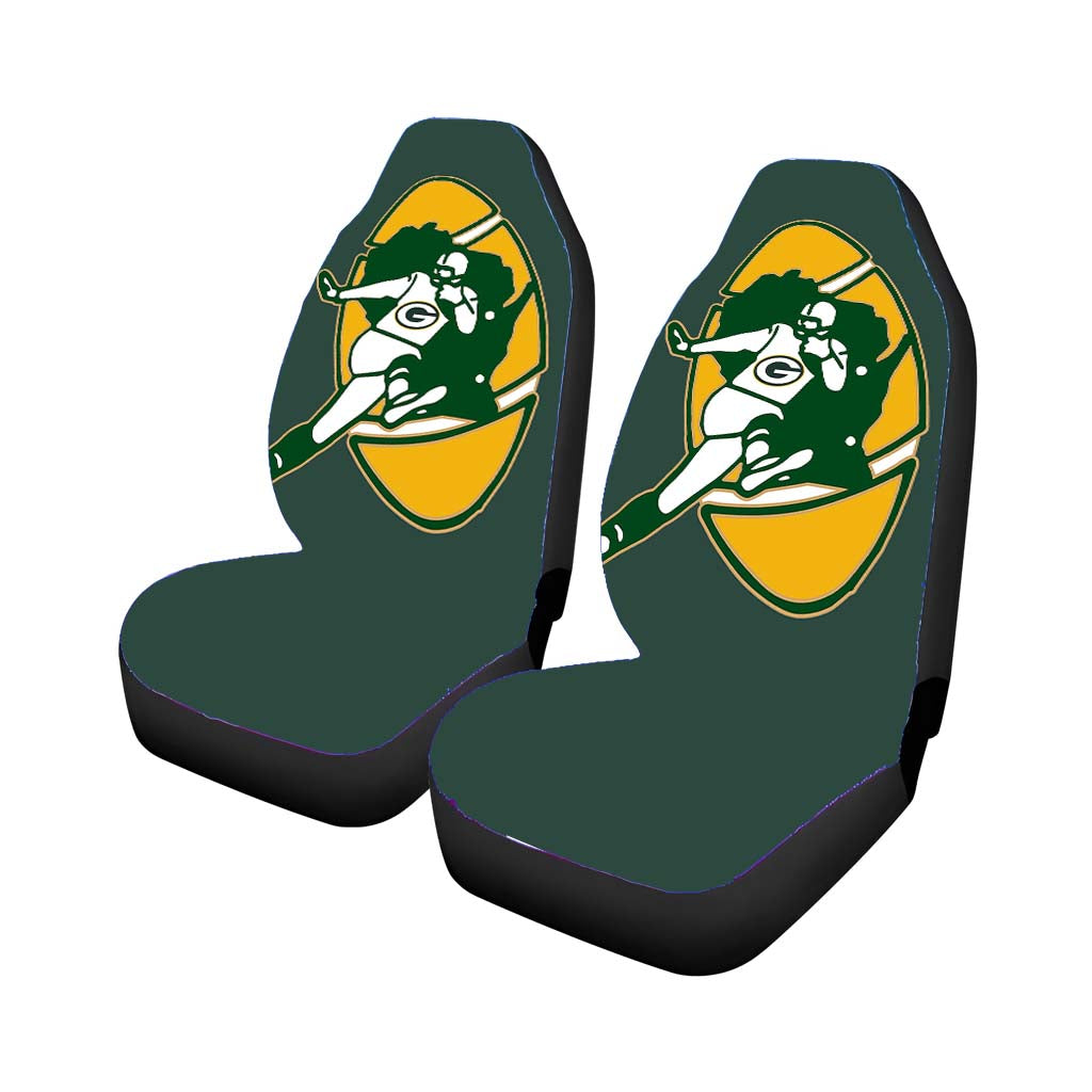 green bay packers throwback logo pin Car Seat Covers