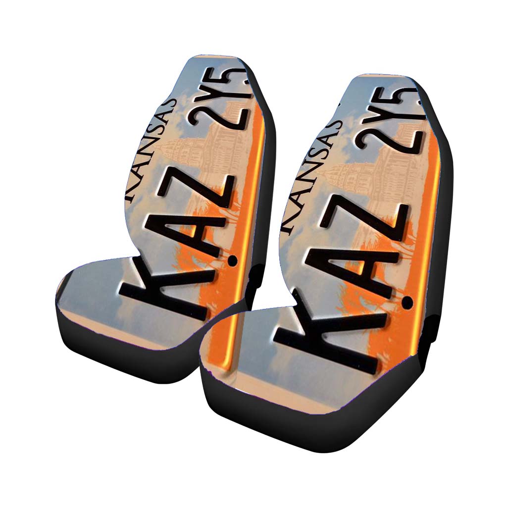 kansas license plate Car Seat Covers