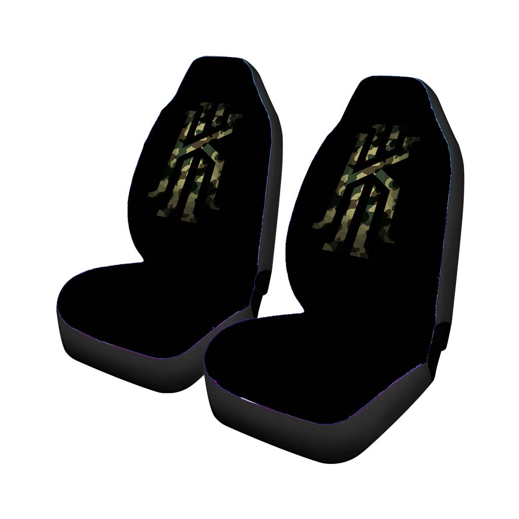 kyrie irving military camo logo Car Seat Covers