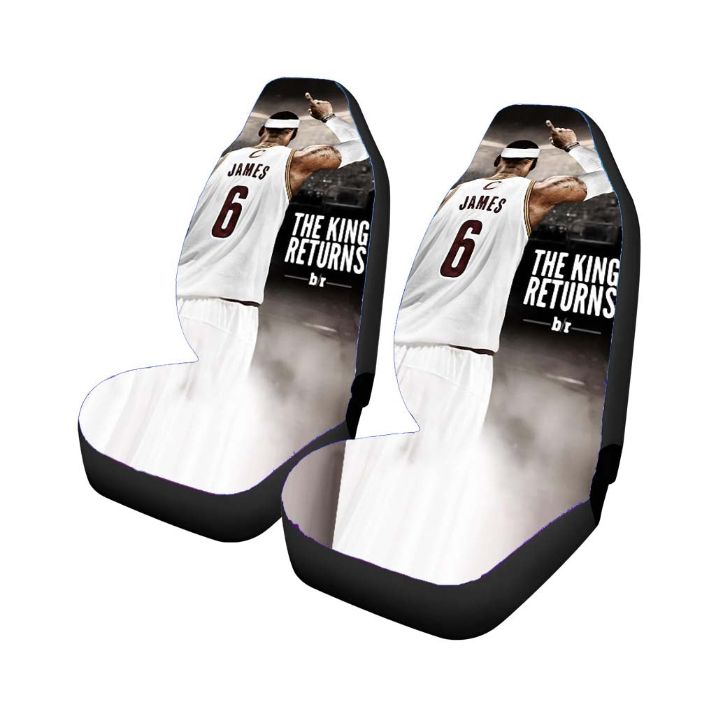 lebron james basket king returns Car Seat Covers