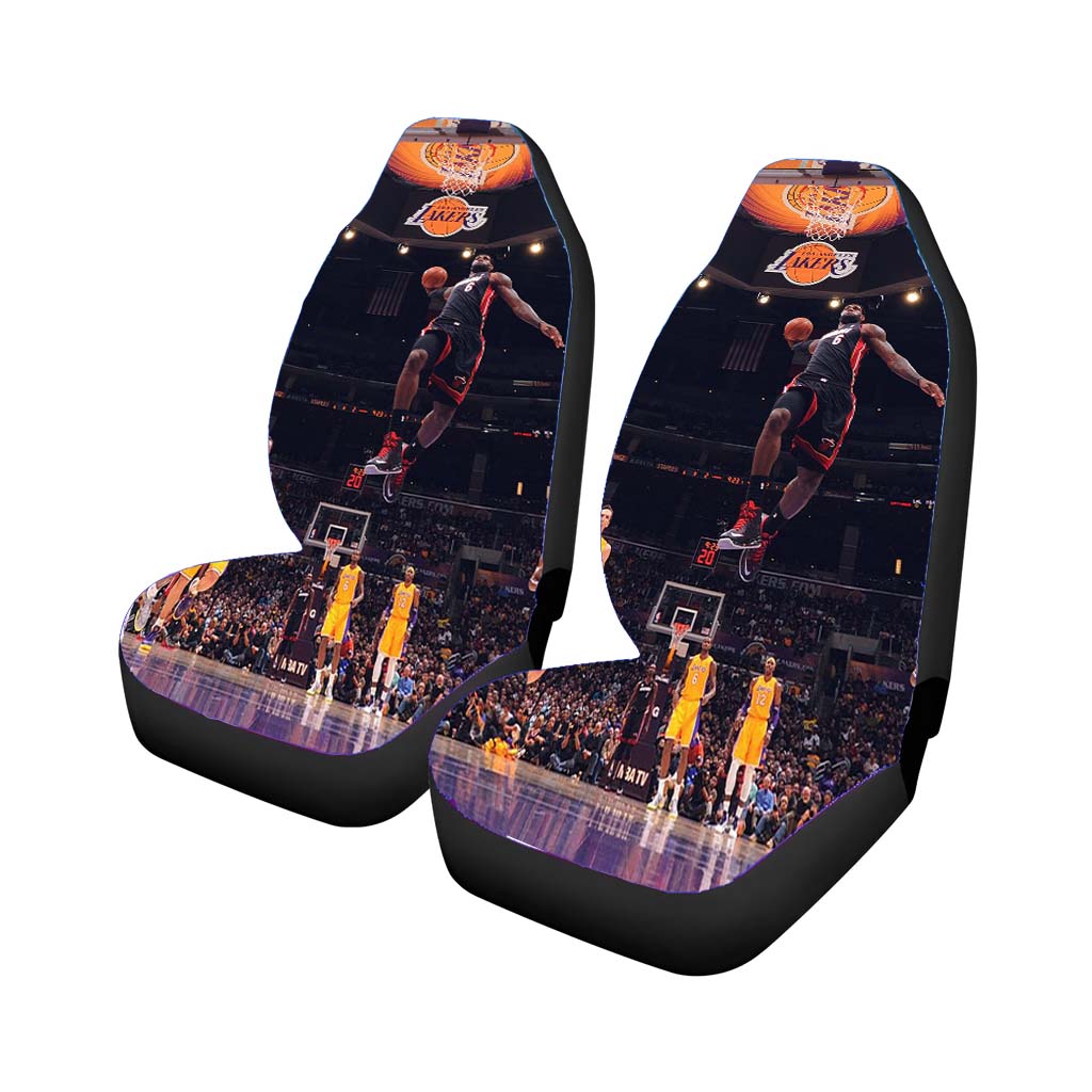 lebron james nba basketball dunk Car Seat Covers