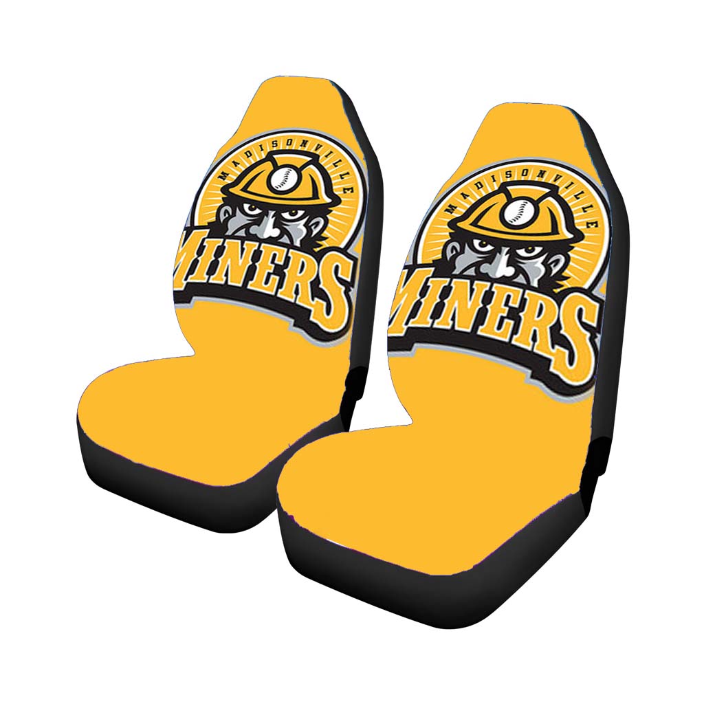 madisonn ville miner baseball logo gold Car Seat Covers
