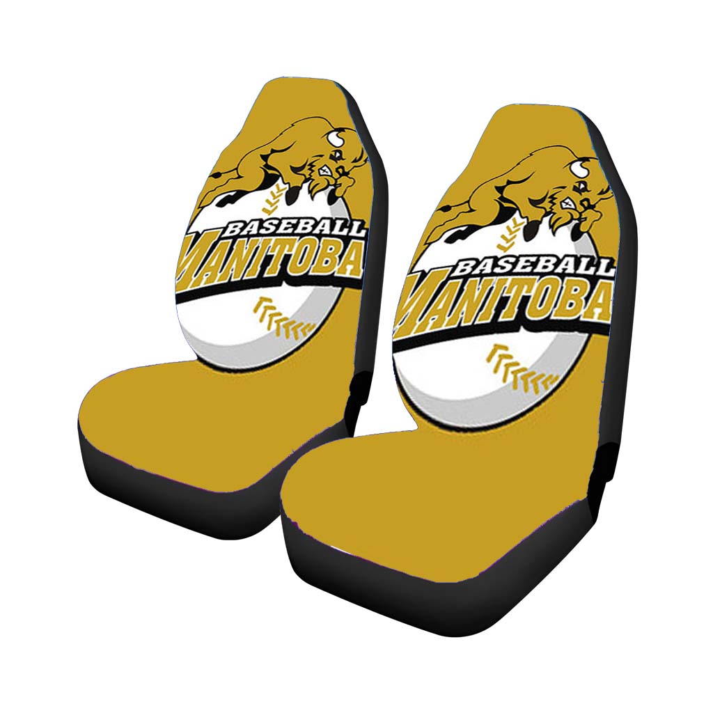 manitoba baseball logo gold Car Seat Covers