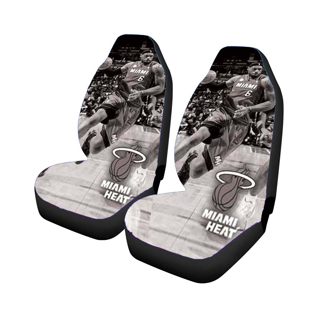 miami heat lebron running grey Car Seat Covers