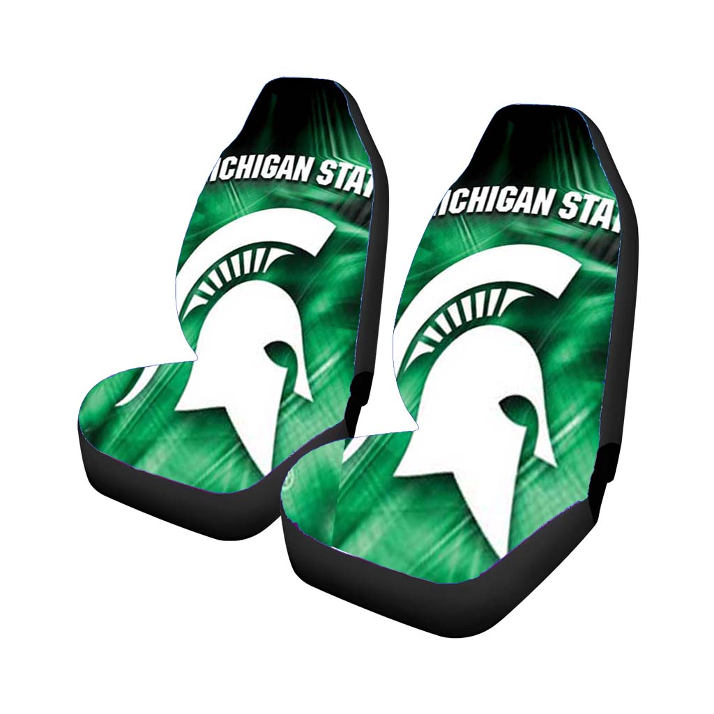 michigan state misty green Car Seat Covers