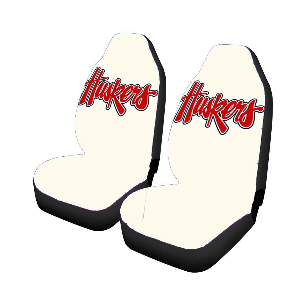 nebraska cornhuskers white Car Seat Covers