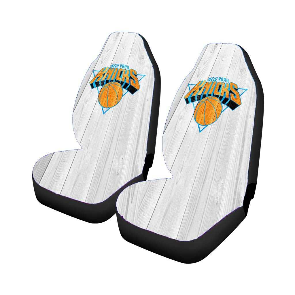 new york knicks nba logo white wood wallpaper Car Seat Covers