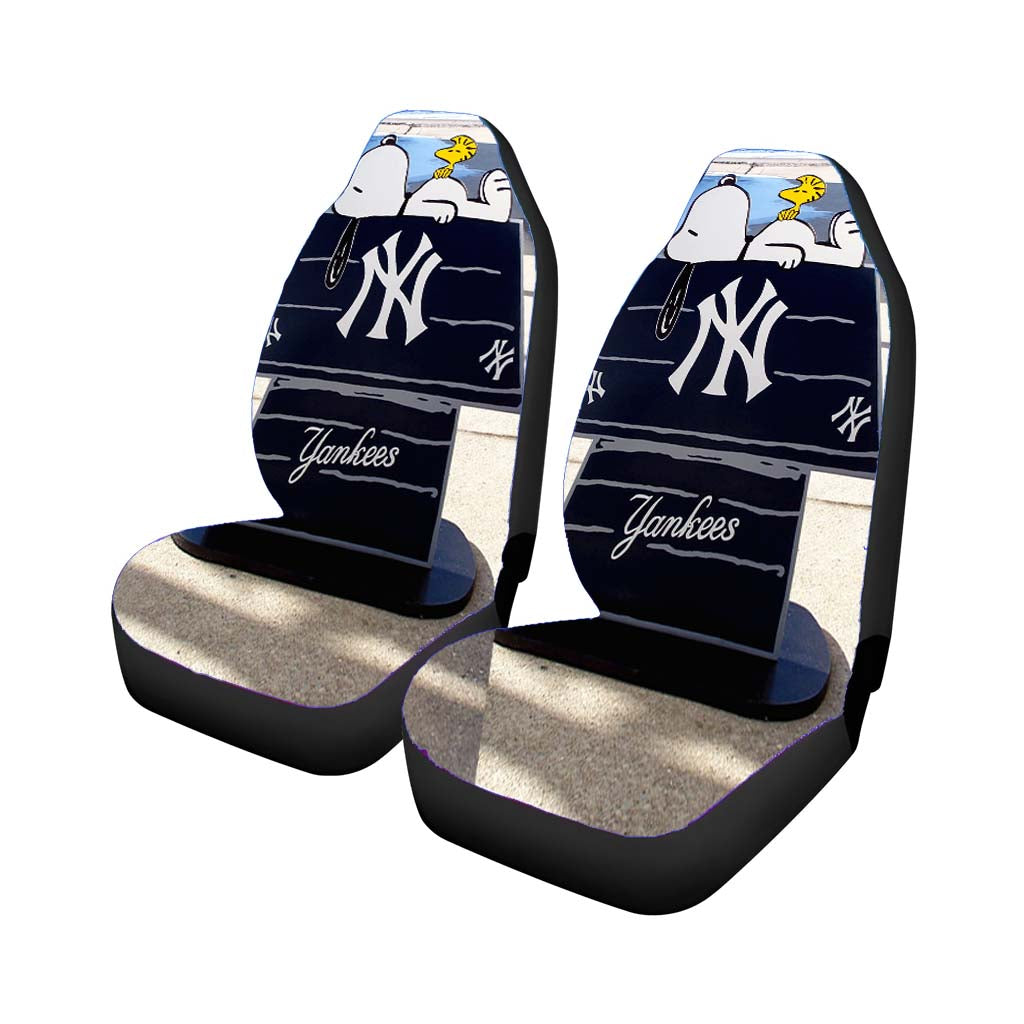 new york yankees logos and uniforms snoopy Car Seat Covers