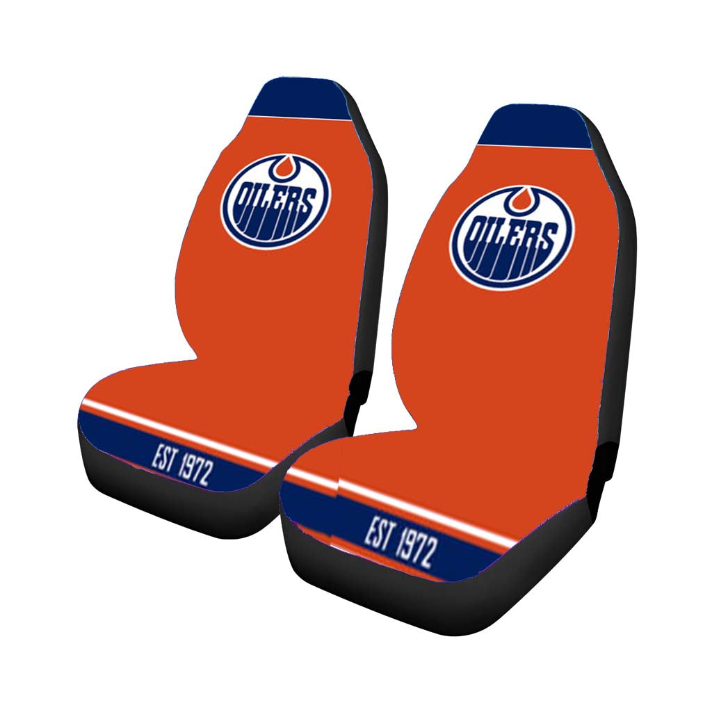 nhl edmonton oilers est 1972 Car Seat Covers
