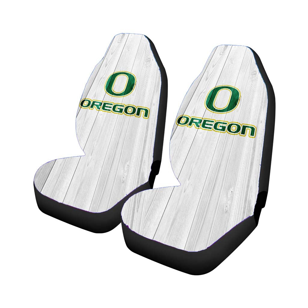 oregon ducks university nfl logo white Car Seat Covers