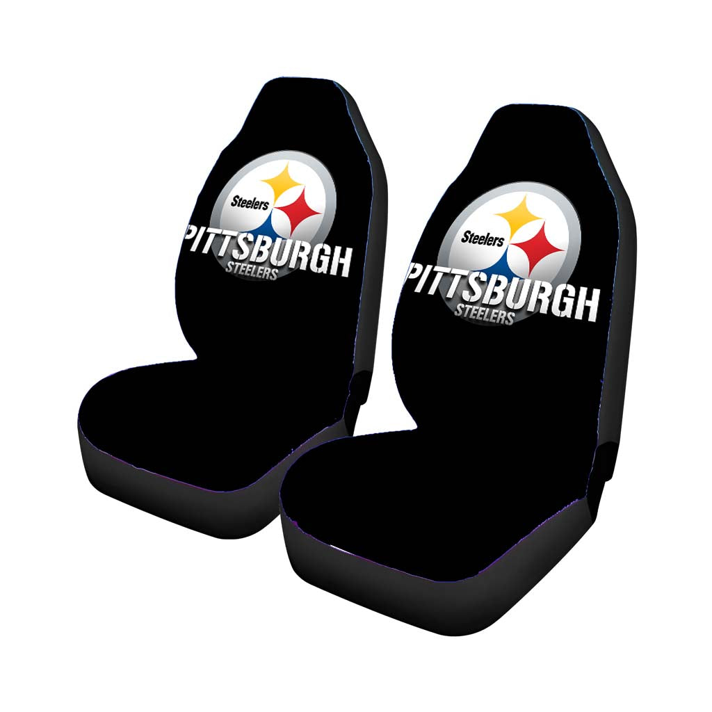 pittsburgh steelers logo black wallpaper Car Seat Covers