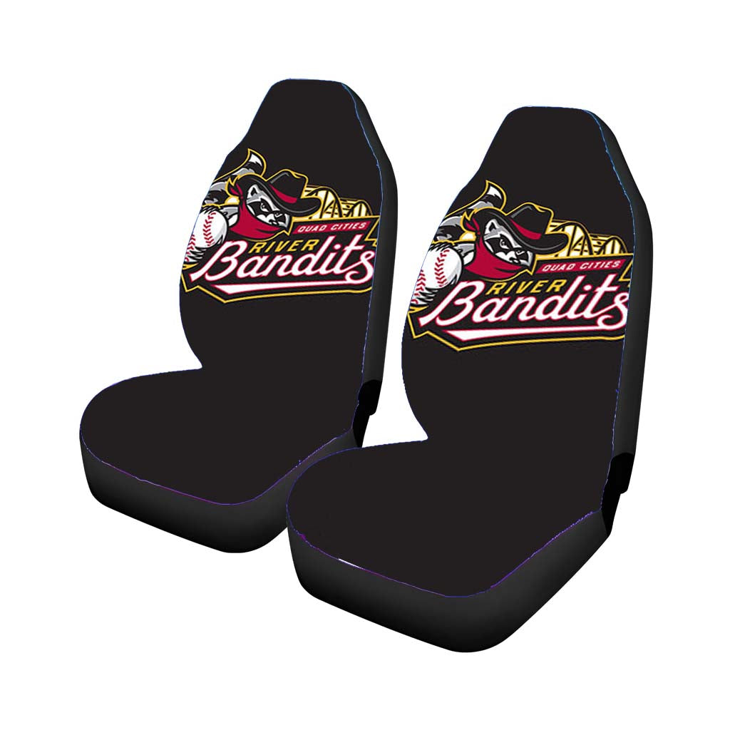 quad cities river bandits logo black Car Seat Covers