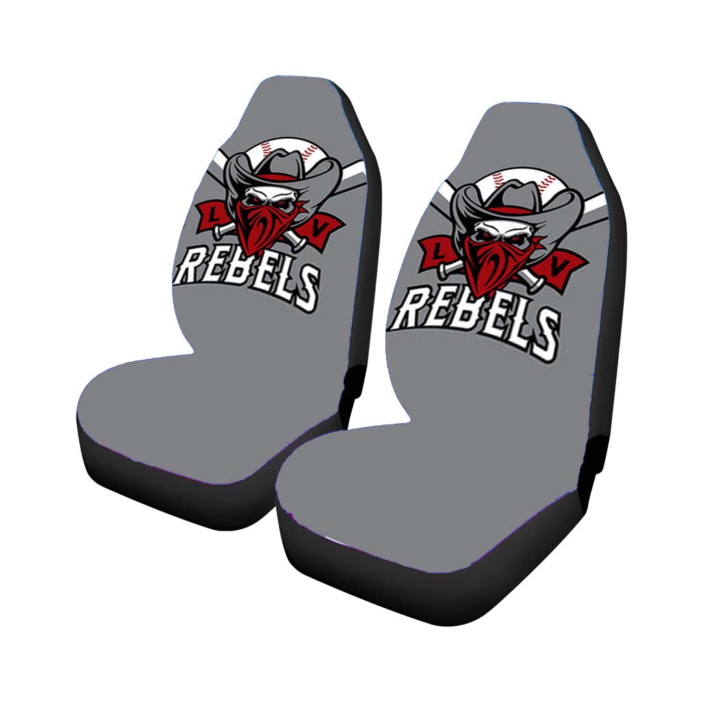 rebels baseball logo gray Car Seat Covers