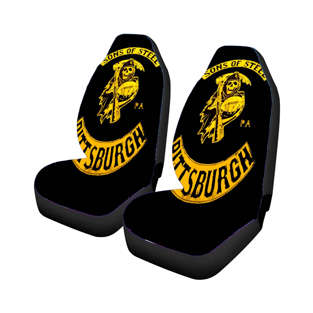 sons of steel pittsburgh soa parody logo Car Seat Covers