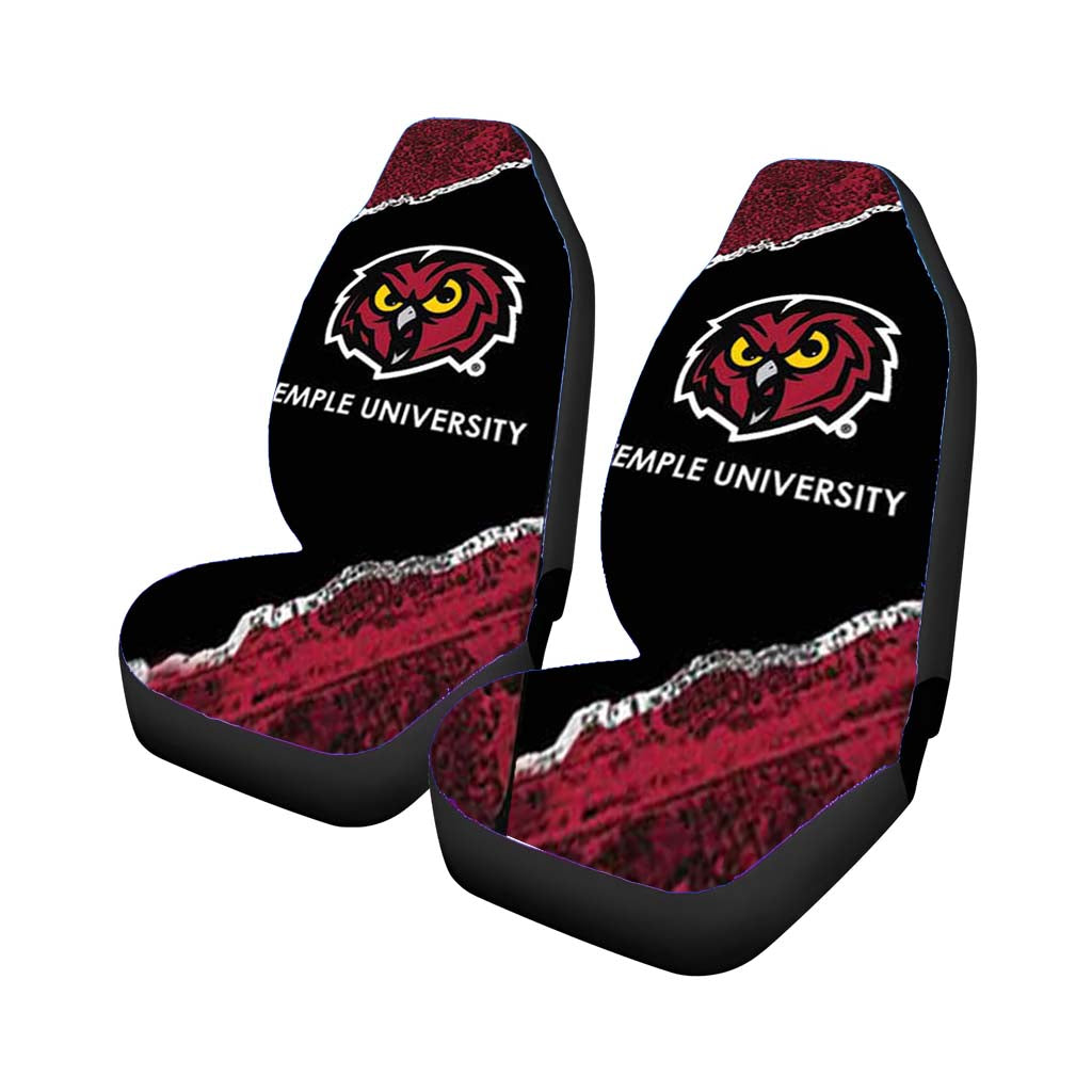 temple university strip Car Seat Covers