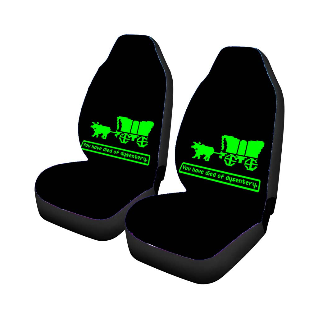 the oregon trail dysentery black Car Seat Covers