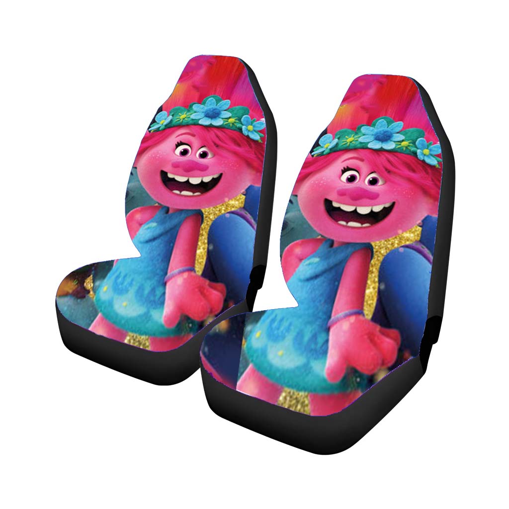 trolls poppy face Car Seat Covers