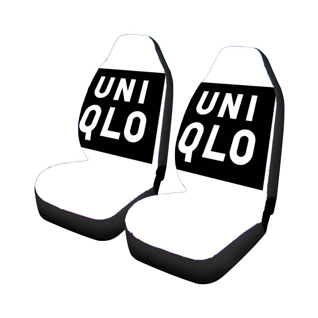 uniqlo logo black Car Seat Covers