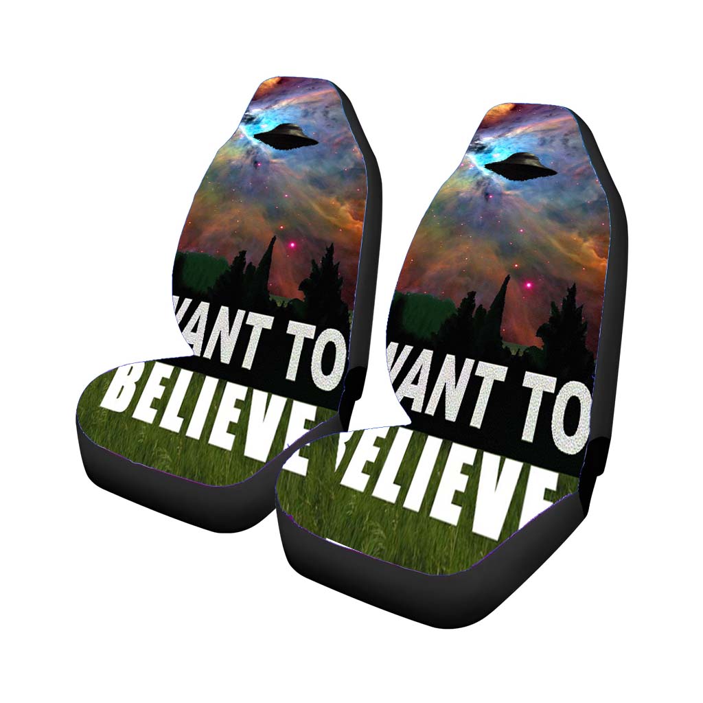 I Want To Belive Xfile Movie Nebula Space Car Seat Covers