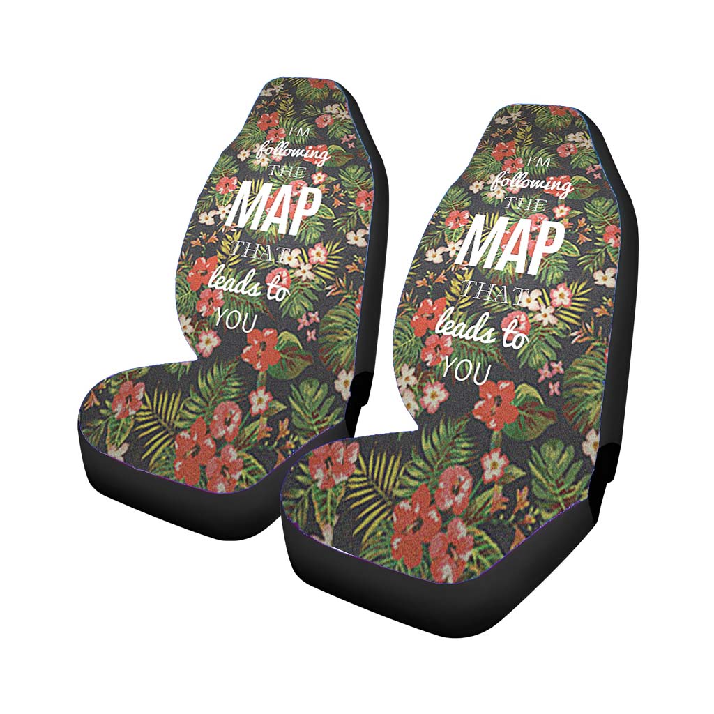 Im Following The Map That Leads To You Maroon Five Car Seat Covers