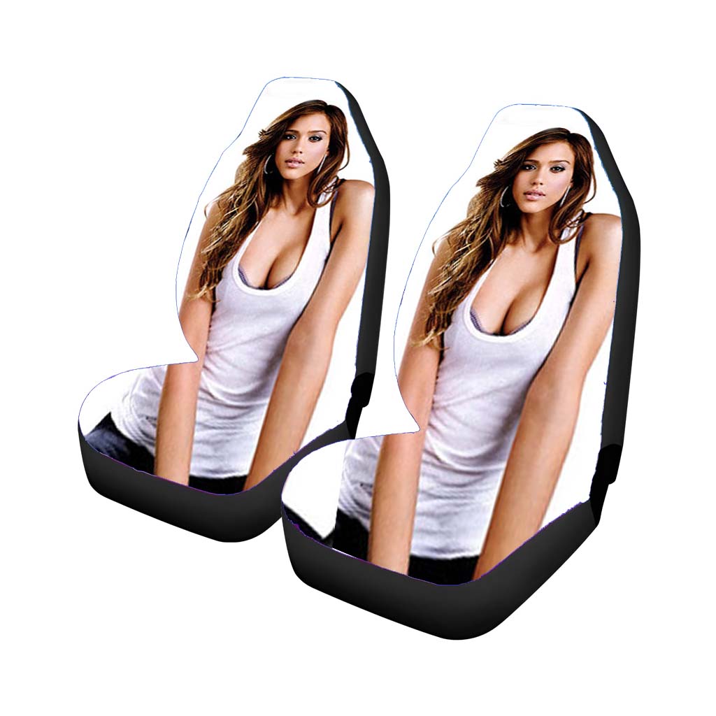 Jessica Alba White Tanktop Car Seat Covers