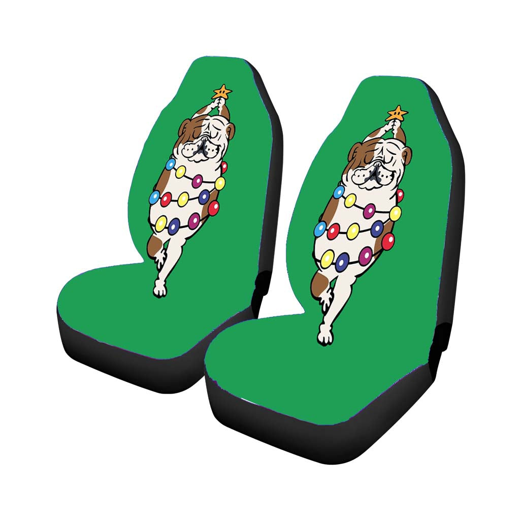 Merry Christmas English Bulldog Car Seat Covers