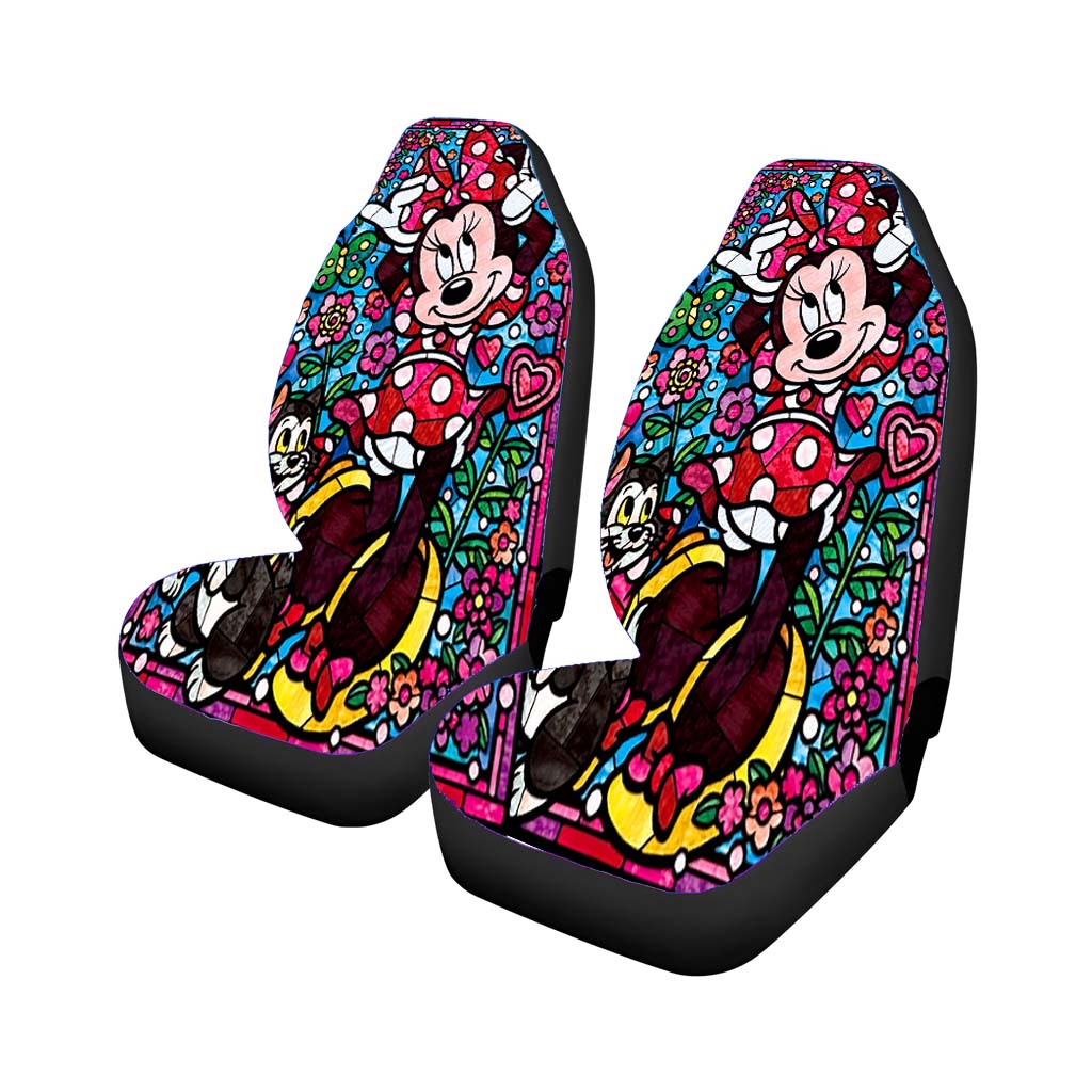 Minnie Mouse Stained Glass Car Seat Covers